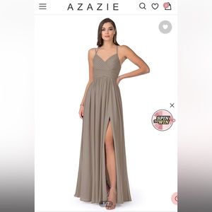 Azazie Jeanna Dress in Taupe 🤍